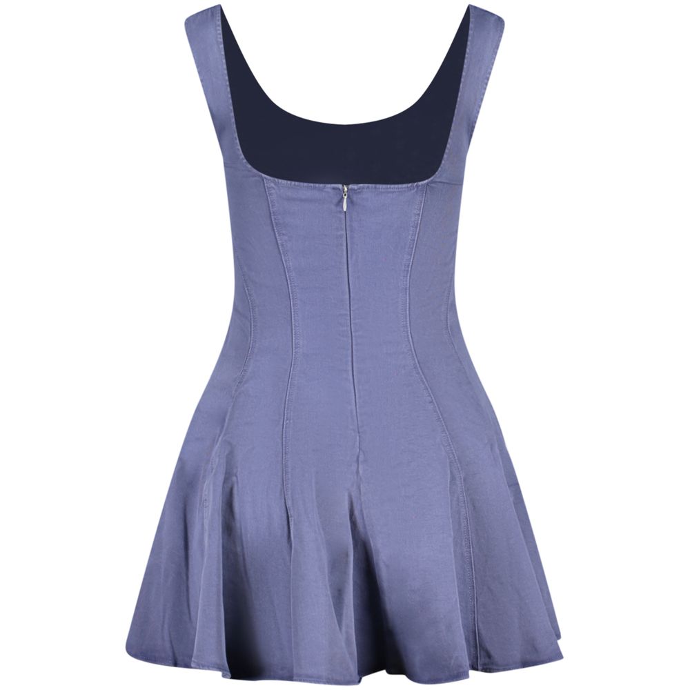 Blue Cotton Women Dress