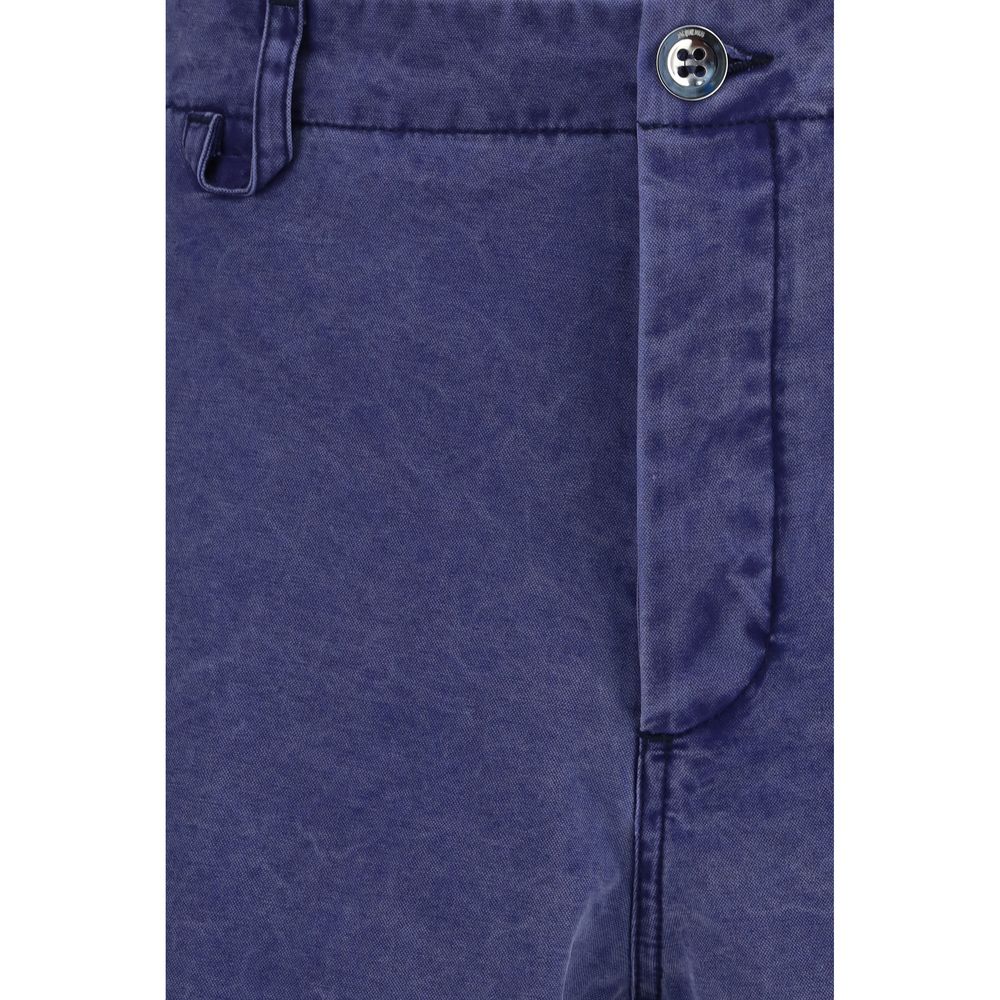 Blue Cotton Bermuda Shorts-thumbmail-3