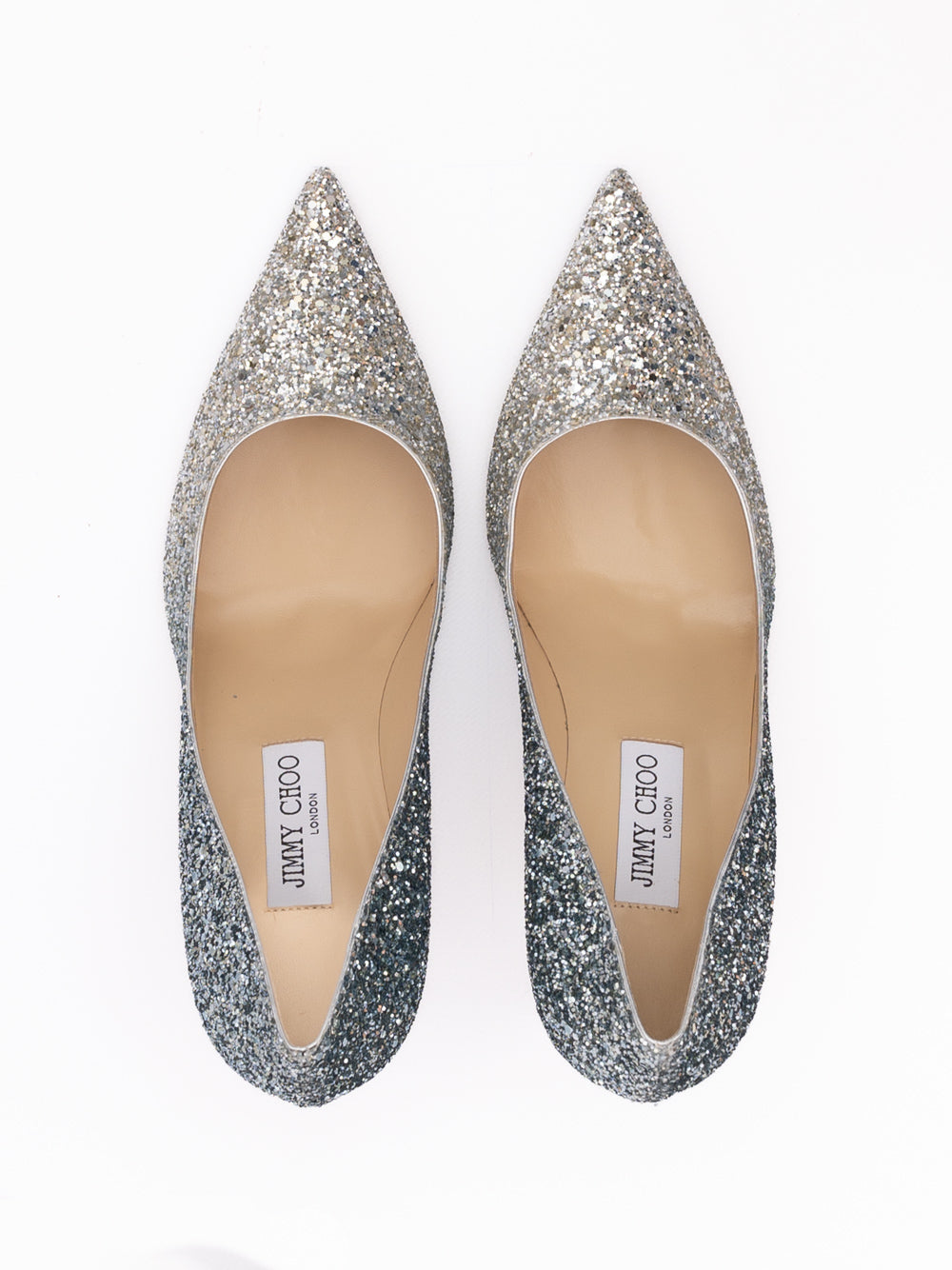 Silver Coarse Glitter Degrade Agnes Pumps-thumbmail-3