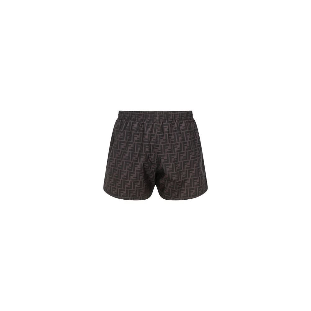 Gray Polyester Swim Shorts Fendi