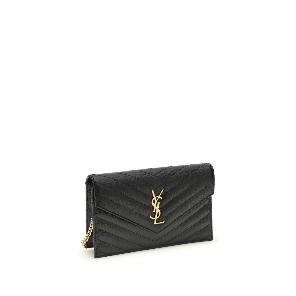 Black Calf Leather Bos Taurus Shoulder Bag Saint Laurent