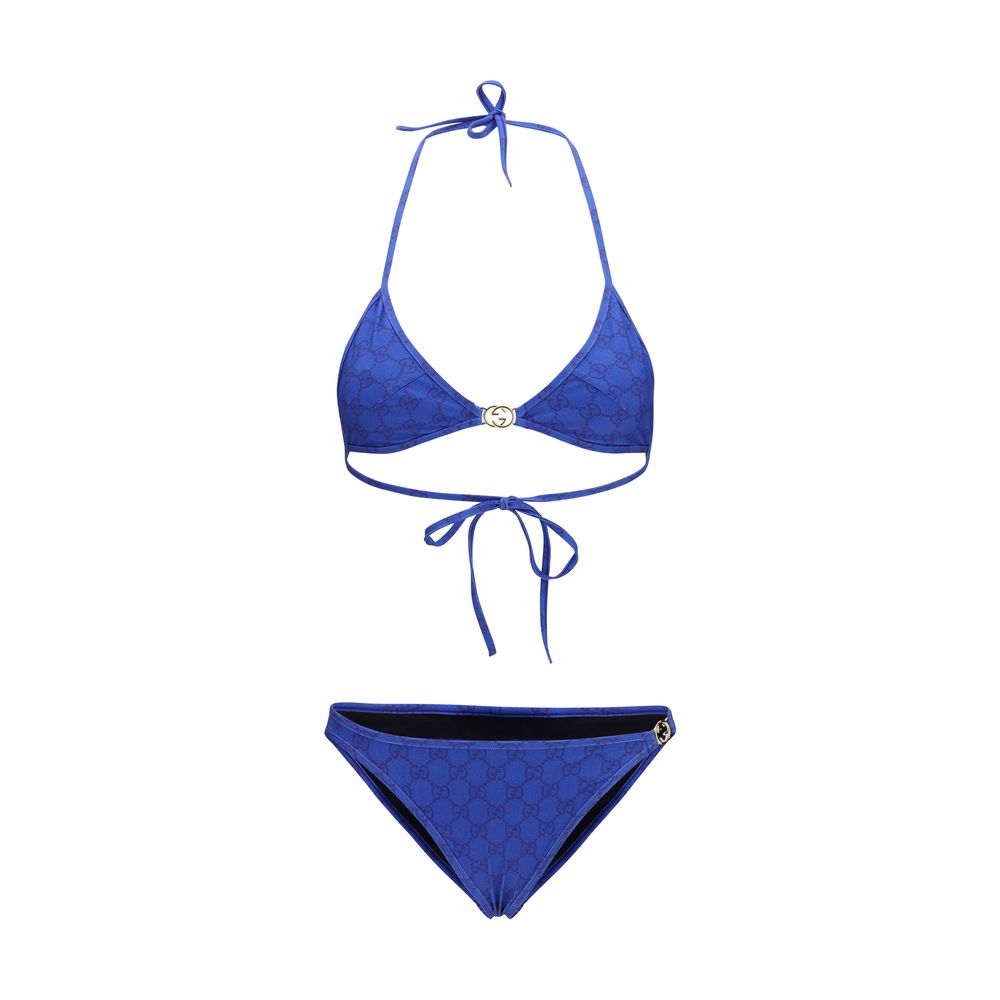 Blue Polyamide Bikini Gucci