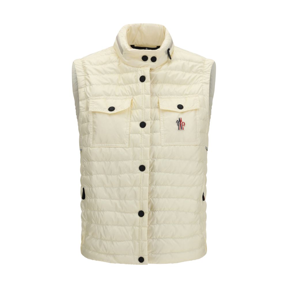 Beige Polyamide Sleveless Jacket Moncler Grenoble