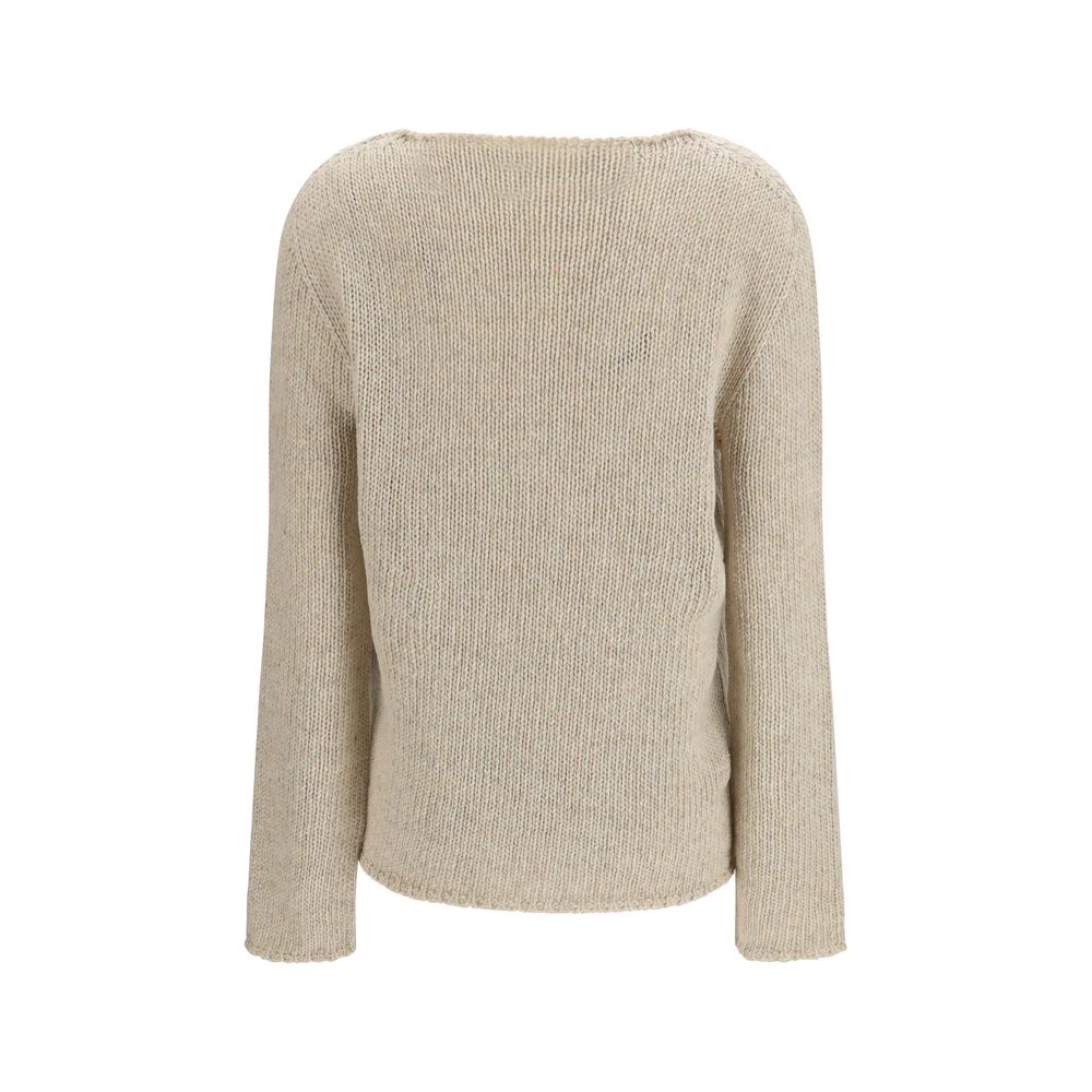 Beige Cashmere Sweater The Row