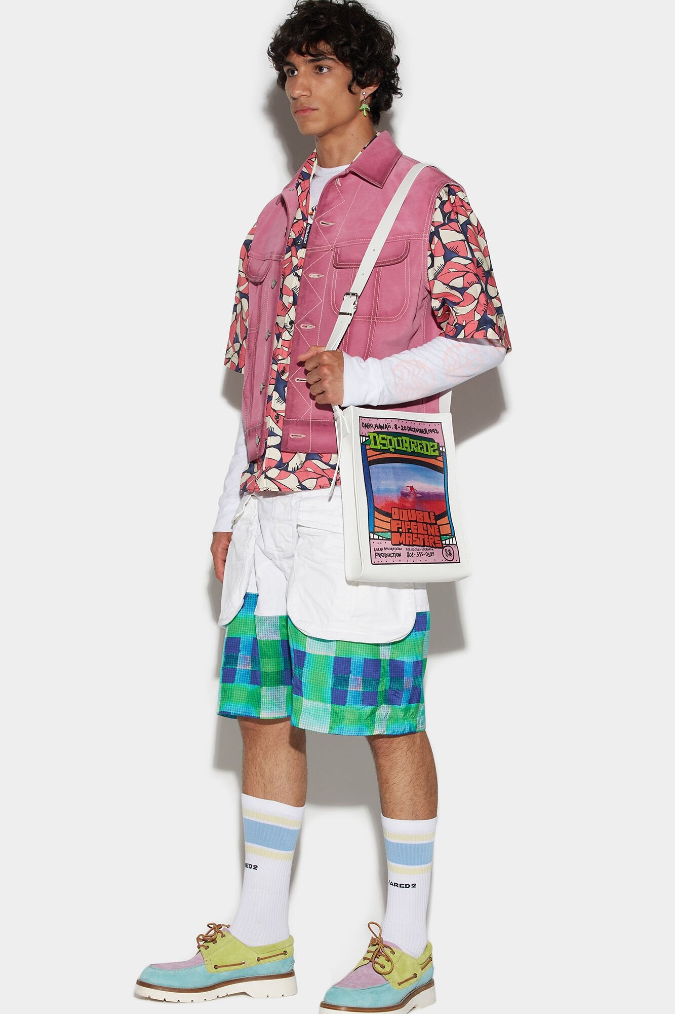 White Fibres Shorts Dsquared²