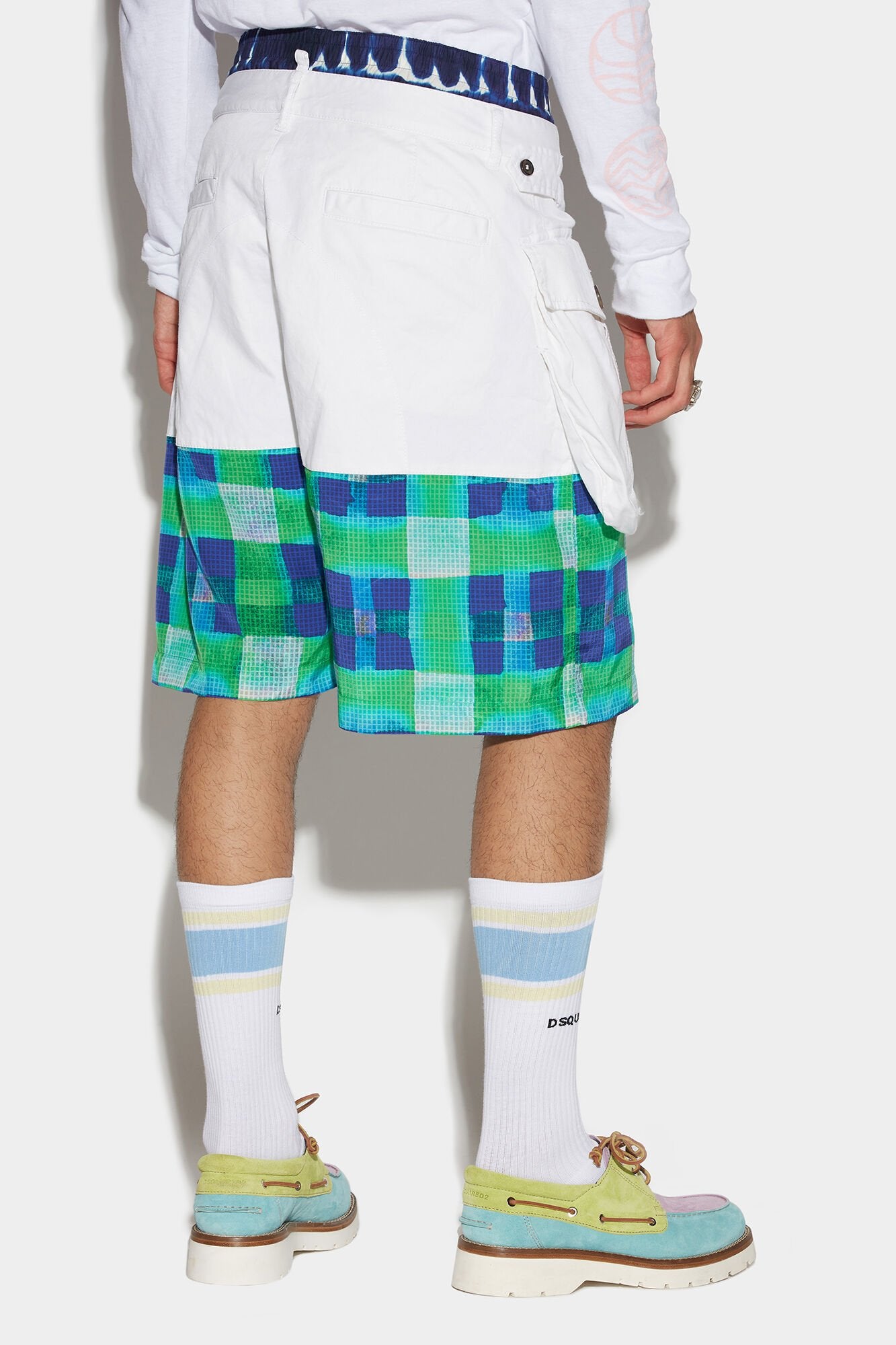 White Fibres Shorts Dsquared²