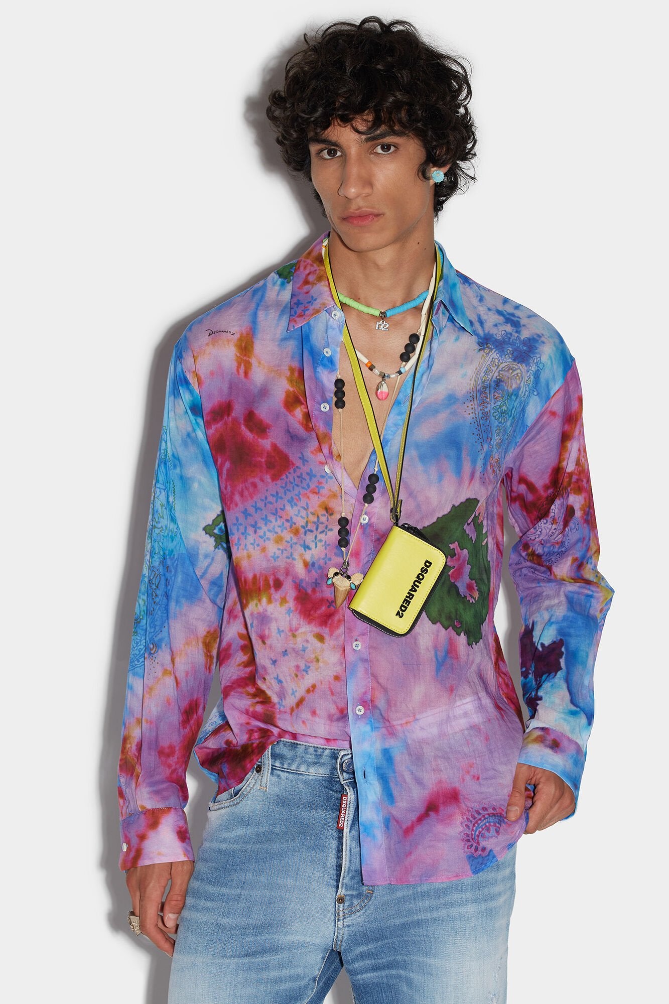 Multicolor Fibres Pattern Shirt Dsquared²