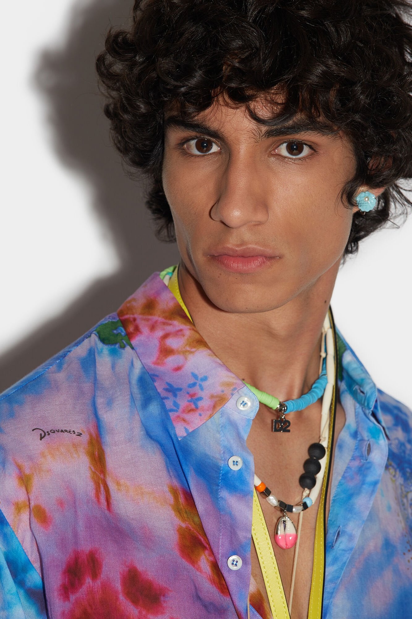 Multicolor Fibres Pattern Shirt Dsquared²