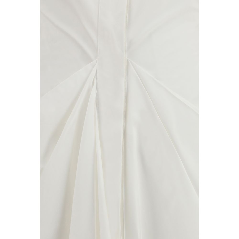 White Cotton Casual Dress-thumbmail-3