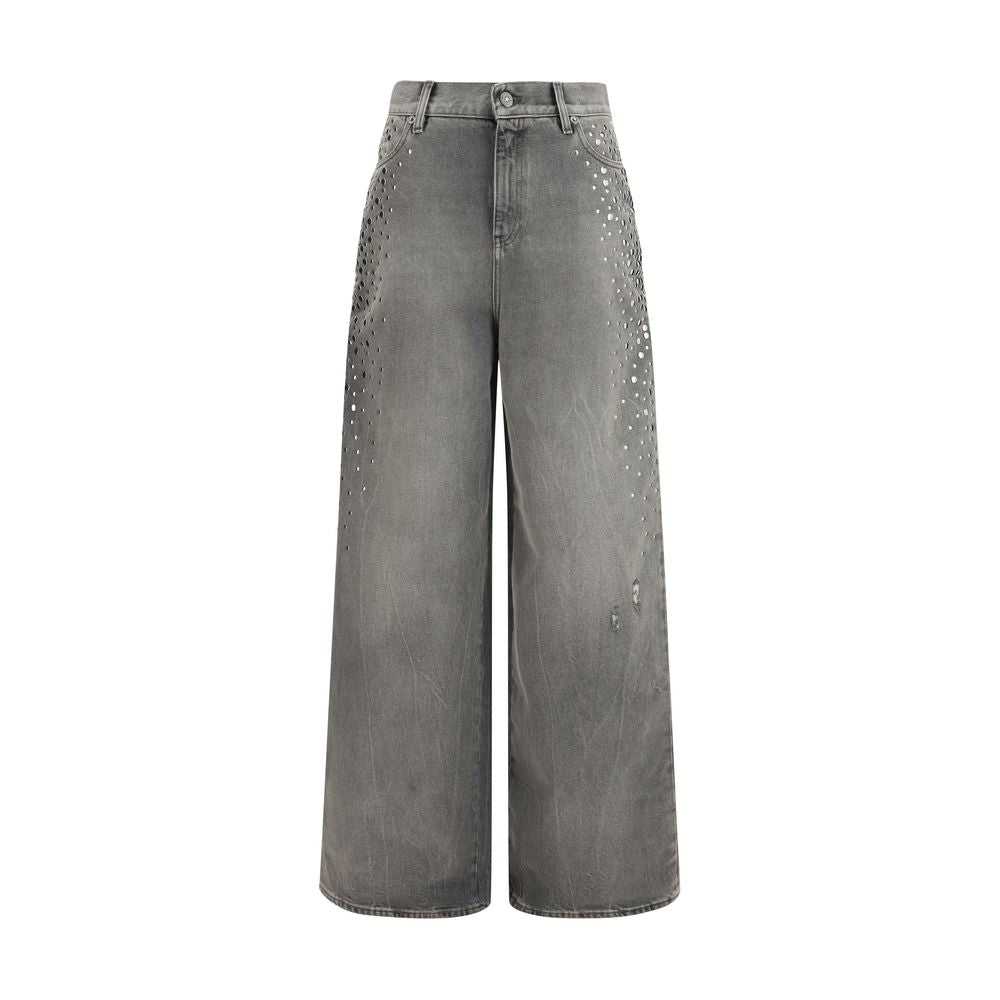 Golden Goose - Melody Stud Degraded Jeans Gray-thumbmail-1