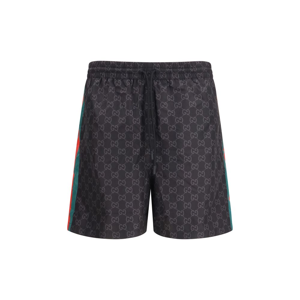Gucci - GG Jacquard Nylon Swim Shorts Black