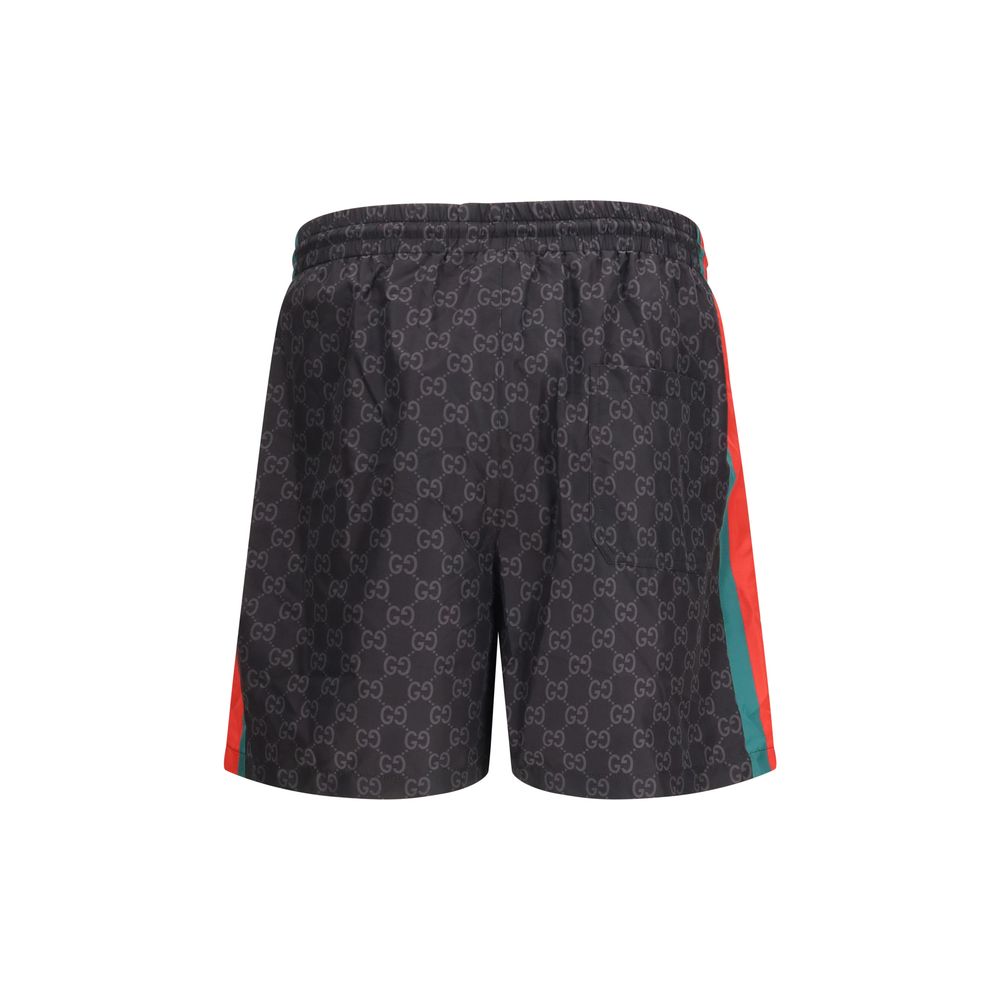 Gucci - GG Jacquard Nylon Swim Shorts Black