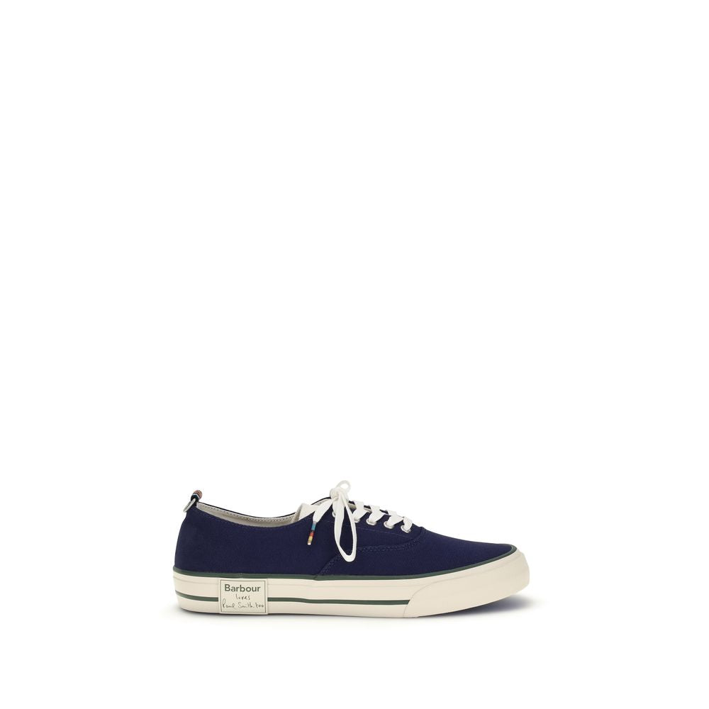 Barbour x Paul Smith - Navy Canvas Low Top Sneaker