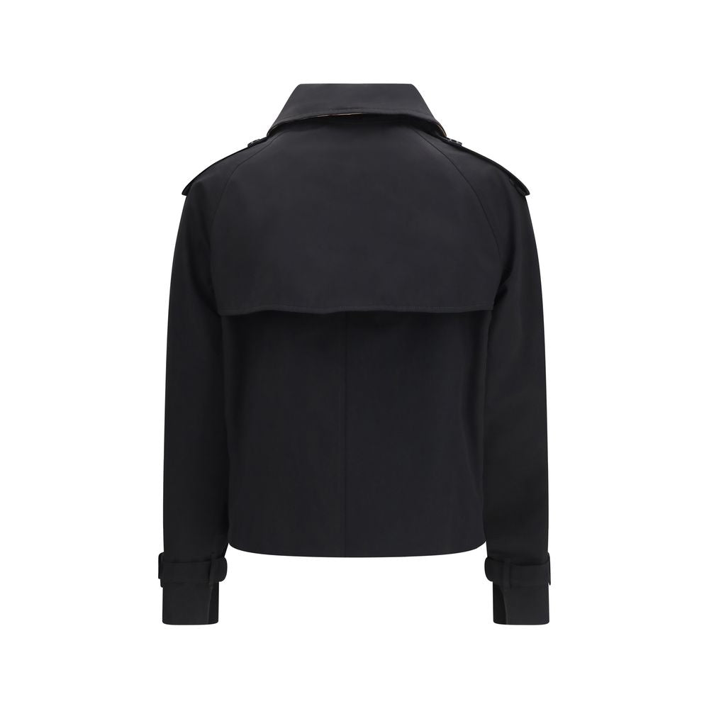 Black Cotton Trench Coat-thumbmail-2