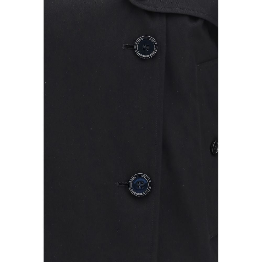 Black Cotton Trench Coat-thumbmail-3