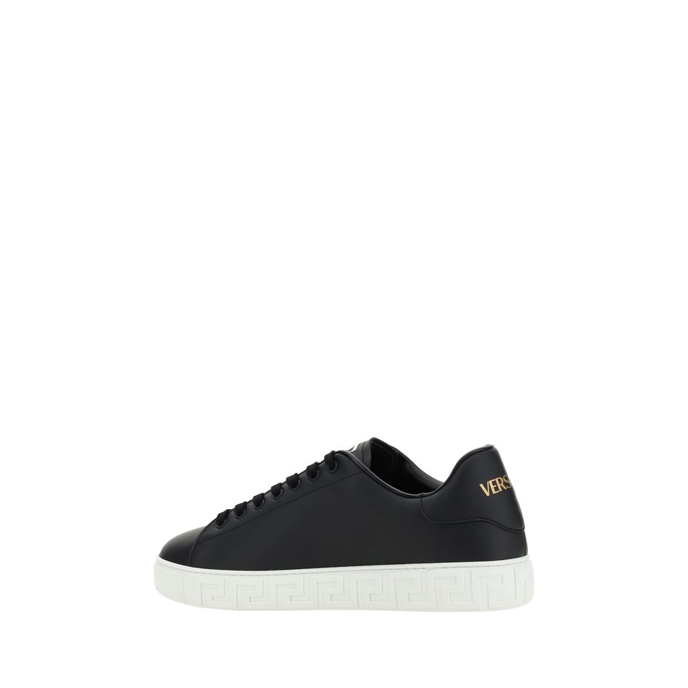 Black Calf Leather Bos Taurus Low Top Sneakers-thumbmail-3