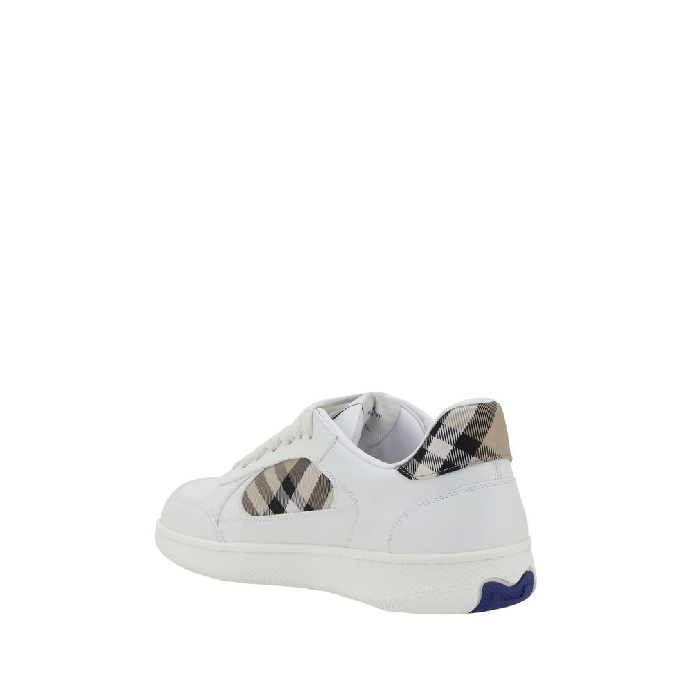 White Calf Leather Bos Taurus Low Top Sneakers-thumbmail-3