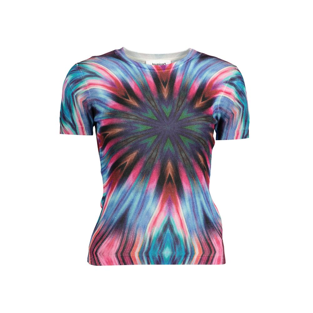 Blue Viscose Women's T-Shirt Desigual