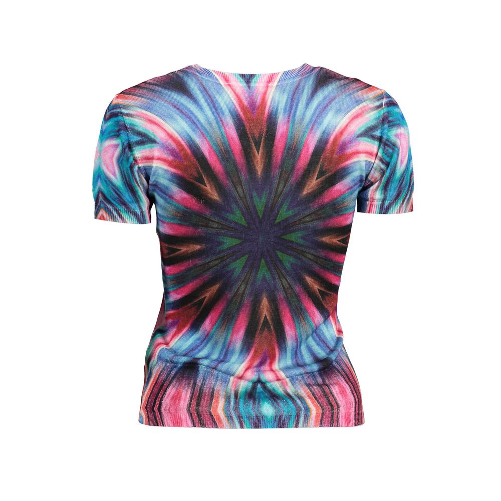 Blue Viscose Women's T-Shirt Desigual
