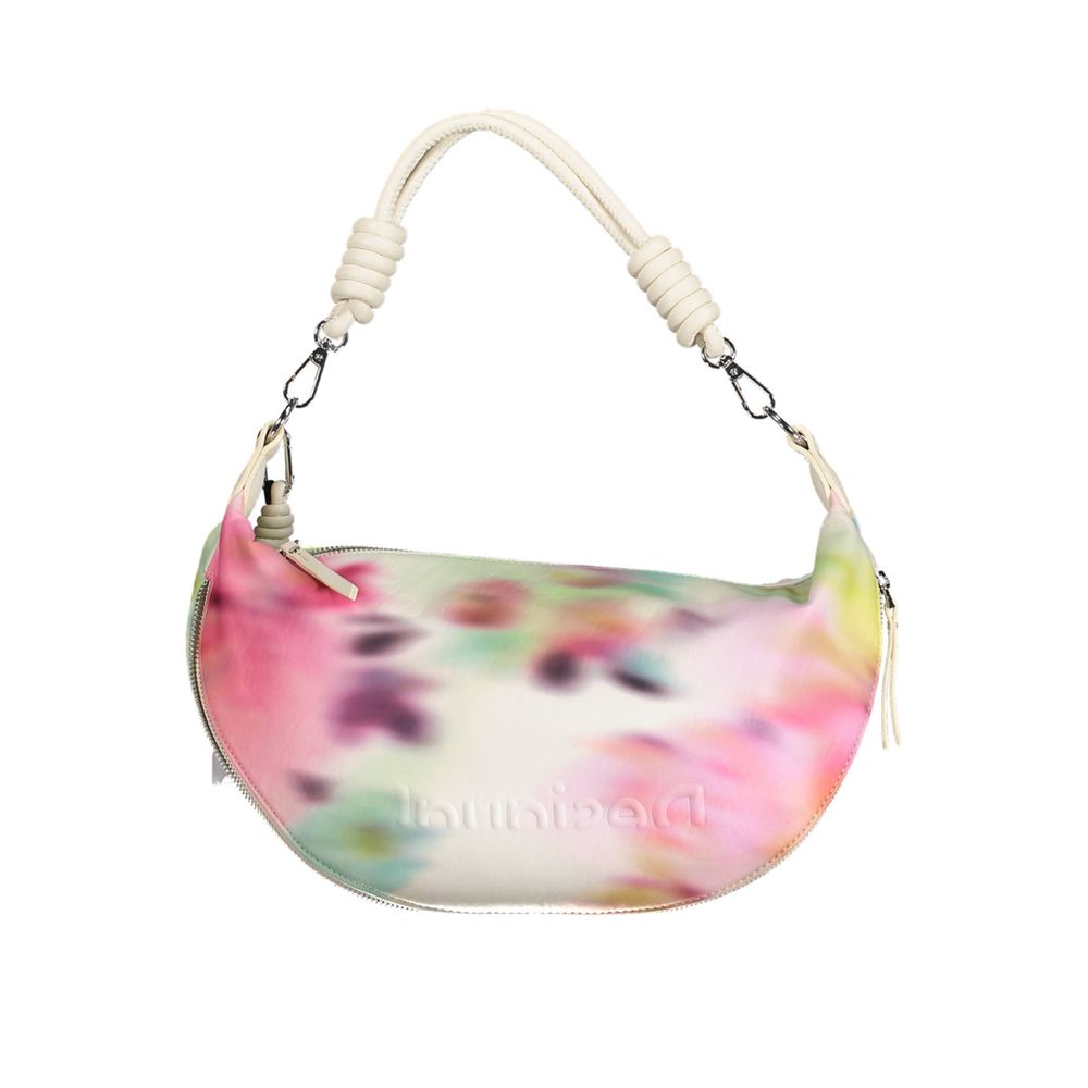 White Polyurethane Women's Handbag Desigual