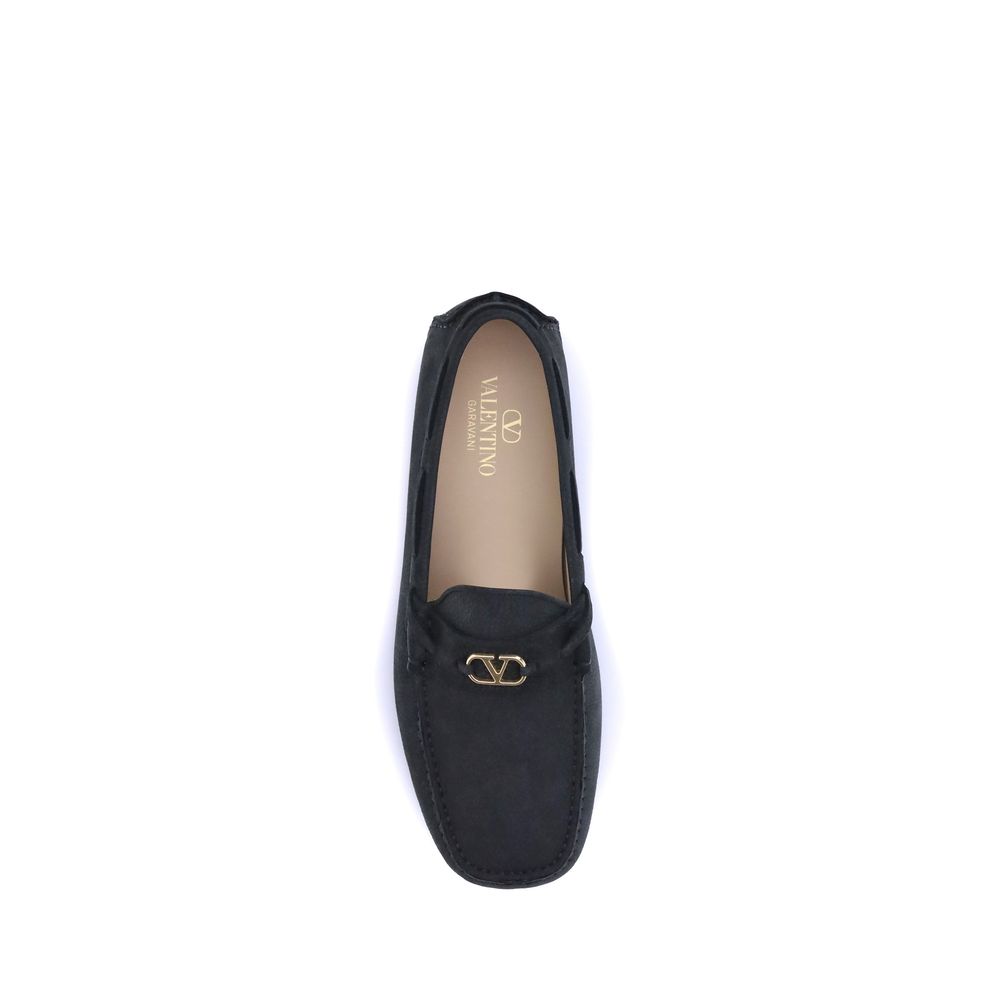 Black Calf Leather Bos Taurus Slip-On Loafers-thumbmail-4