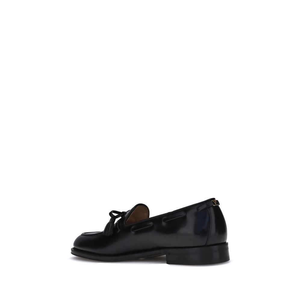 Black Calf Leather Bos Taurus Slip-On Loafers-thumbmail-3