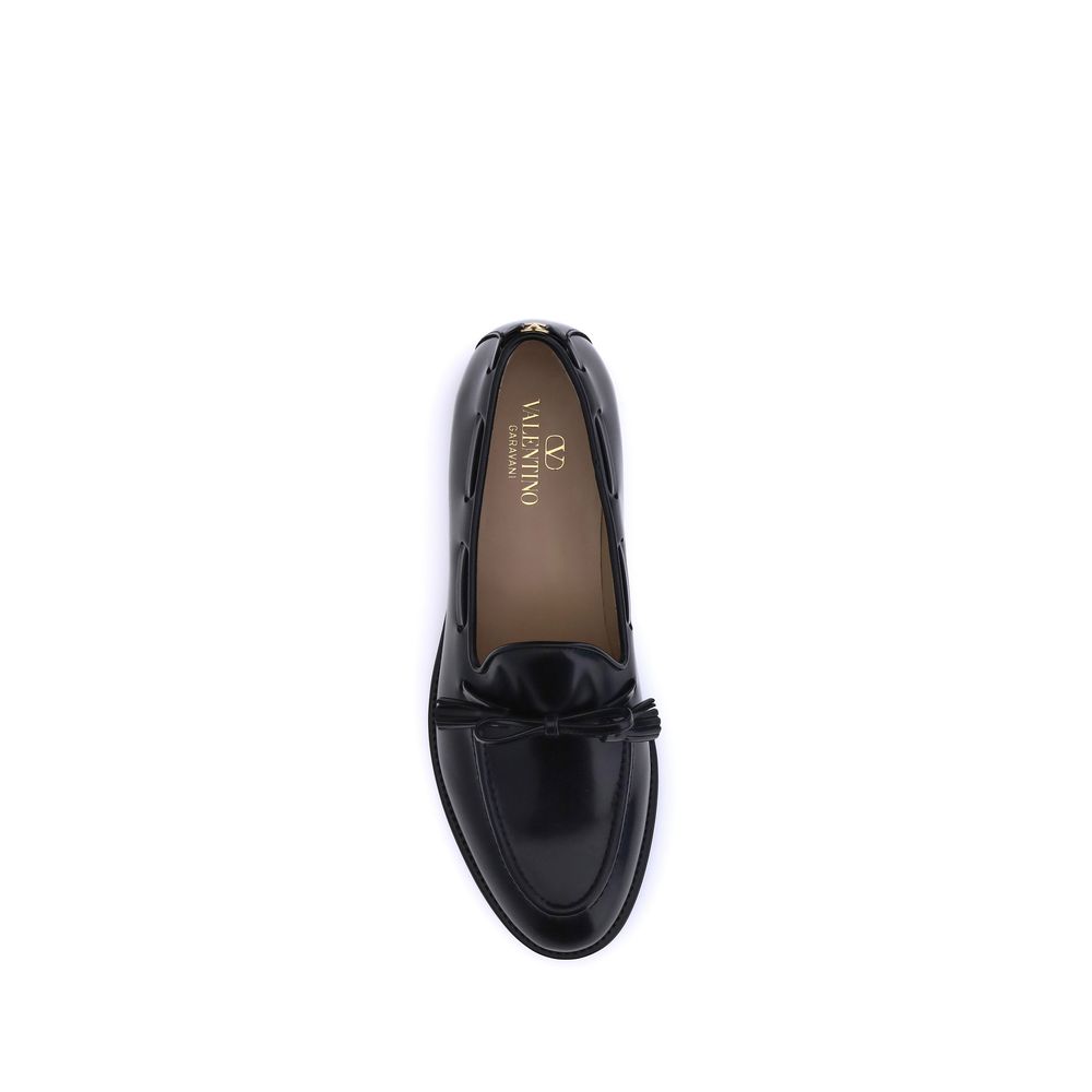 Black Calf Leather Bos Taurus Slip-On Loafers-thumbmail-4