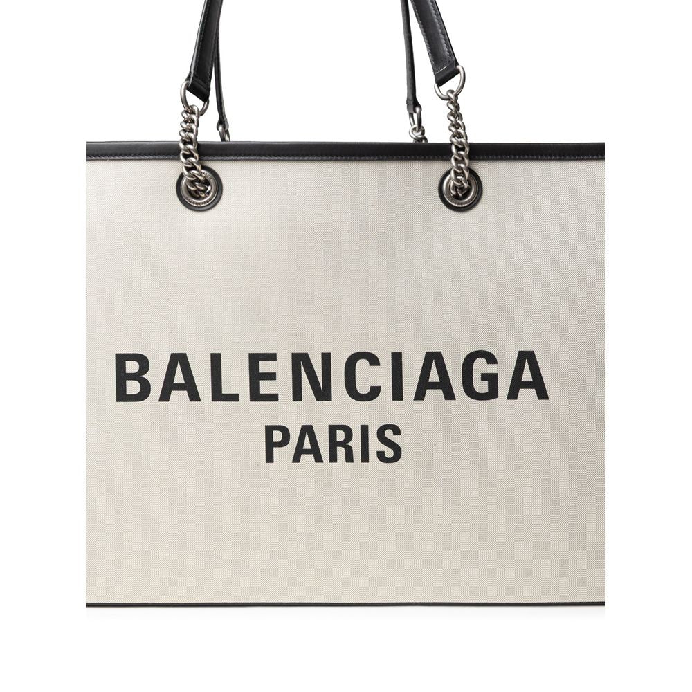 Gray Cotton Tote Bag Balenciaga