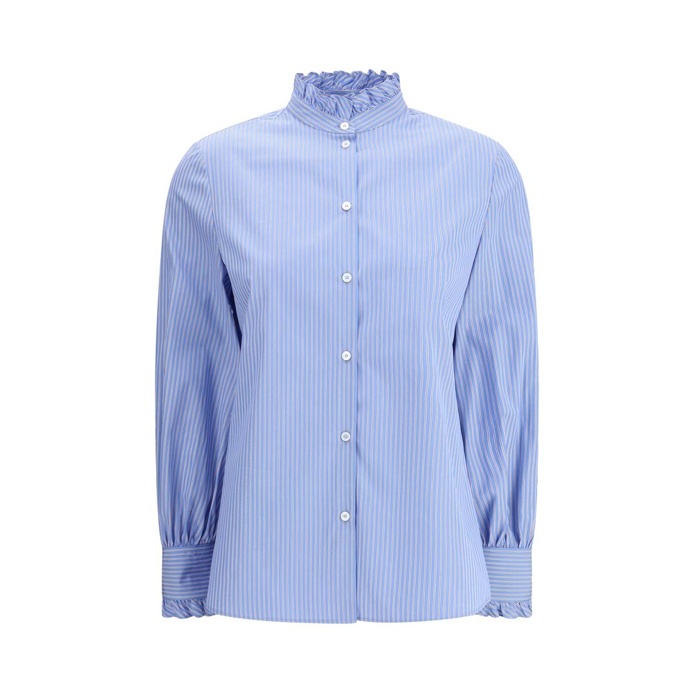 Blue Cotton Pattern Shirt