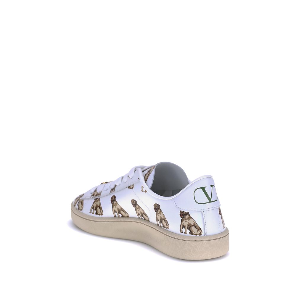 White Calf Leather Bos Taurus Low Top Sneakers-thumbmail-3