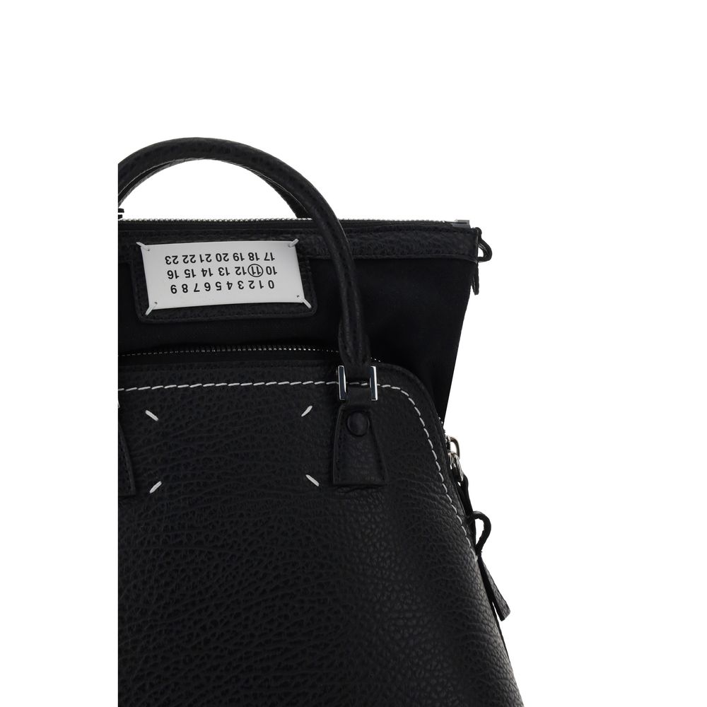 Black Calf Leather Bos Taurus Handbag Maison Margiela