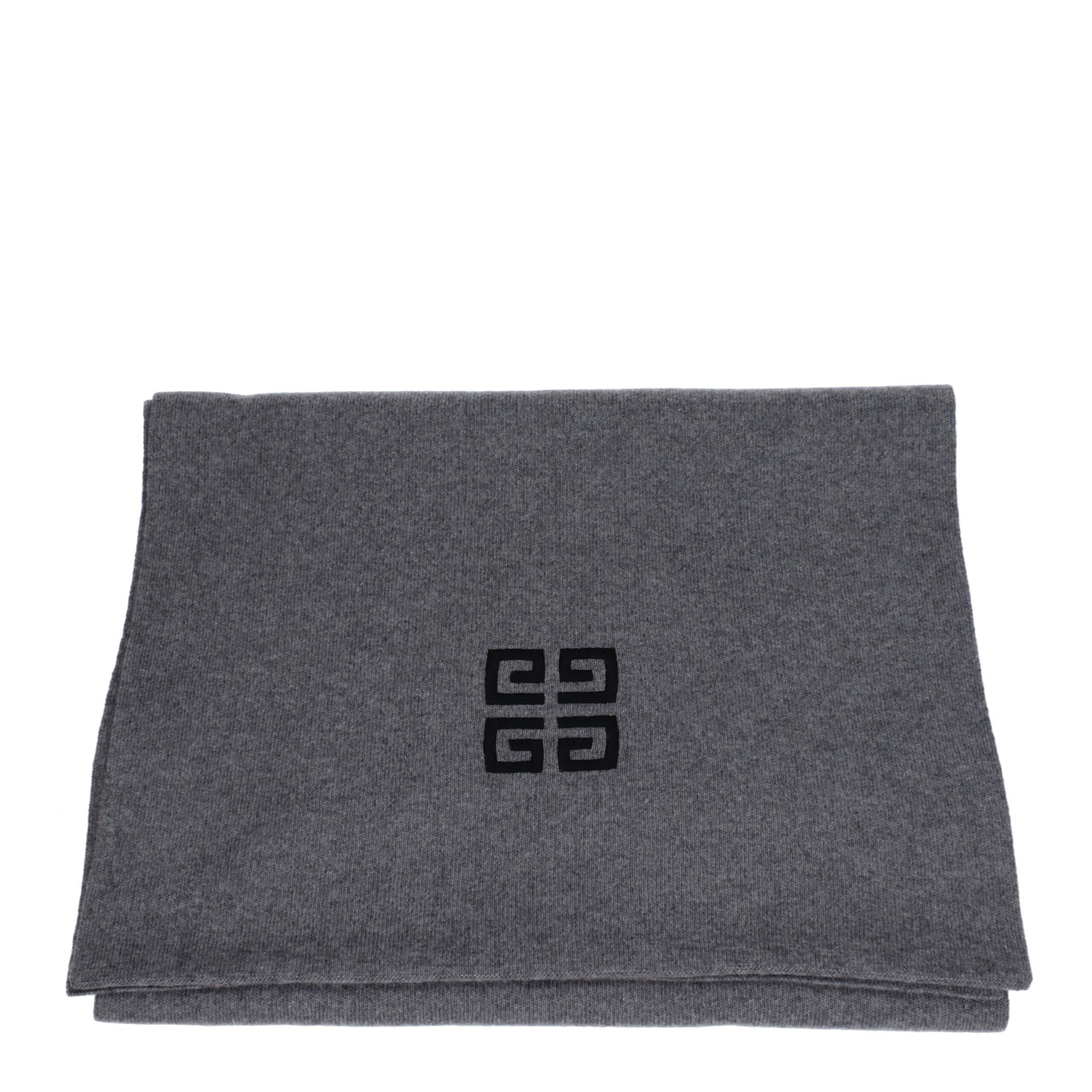 Givenchy - 4G Logo Wool Cashmere Scarf Gray