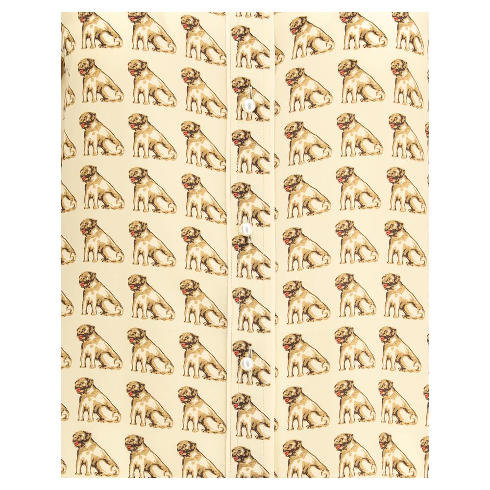 Beige Silk Pattern Shirt-thumbmail-3