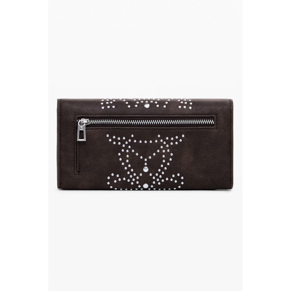 Marrone Poliuretano Women Wallet-thumbmail-3