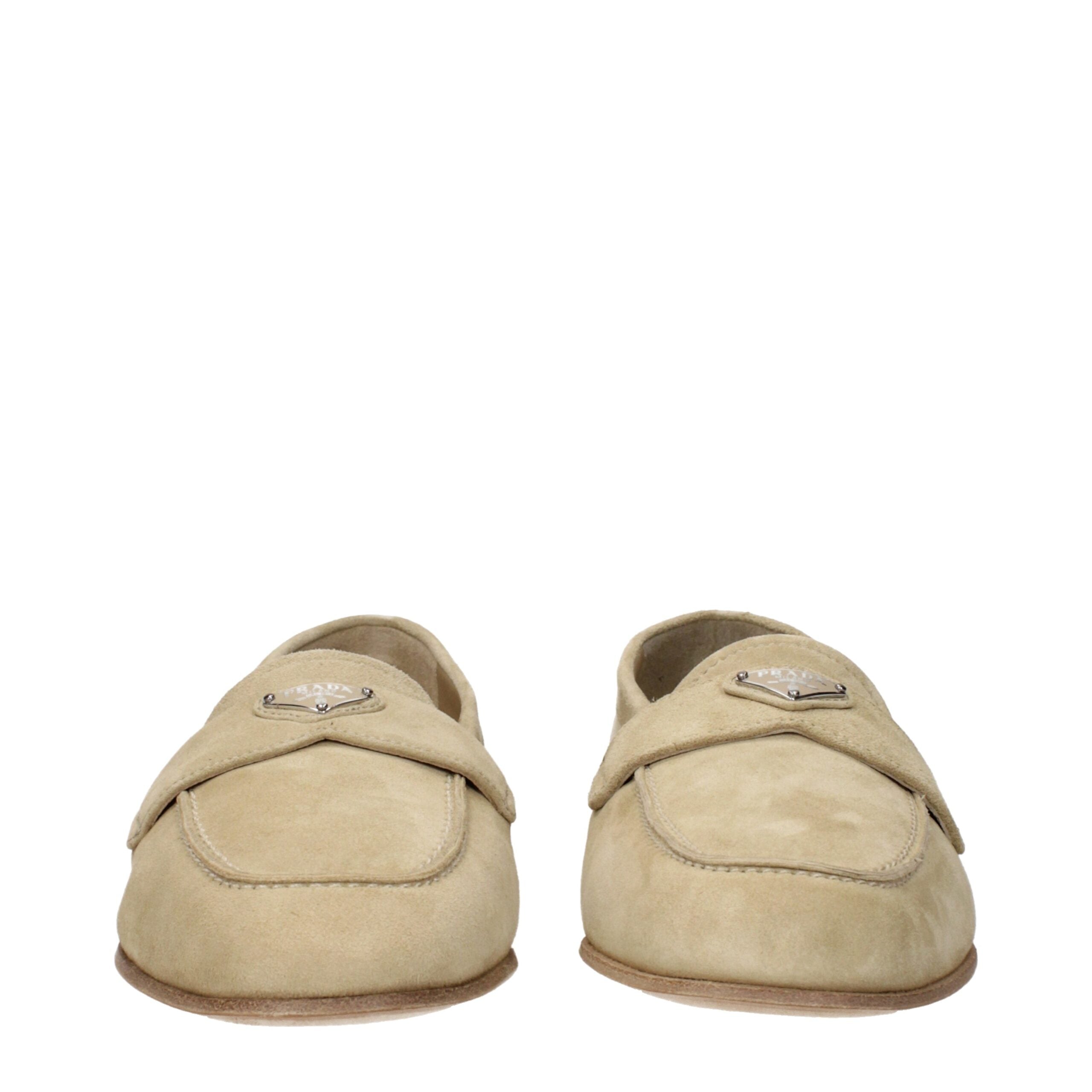 Beige Leather Slip-On Loafers-thumbmail-3