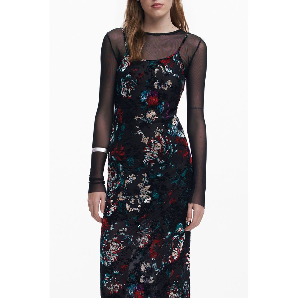 Black Polyester Women's Dress Desigual