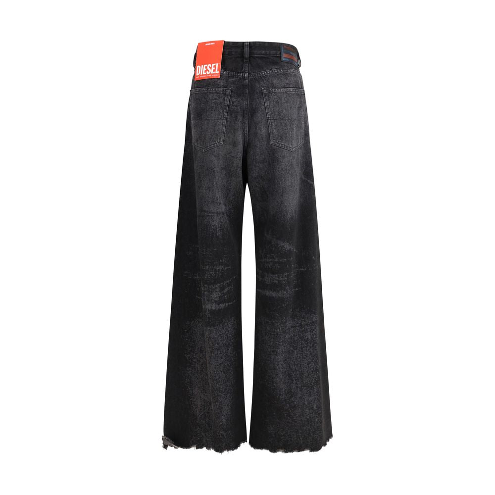 Black Cotton Relaxed Fit Jeans-thumbmail-2