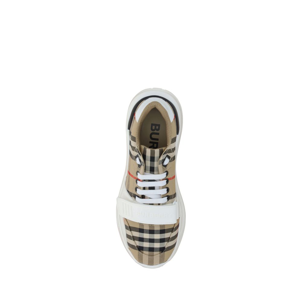 Beige Cotton Athletic Sneakers Burberry