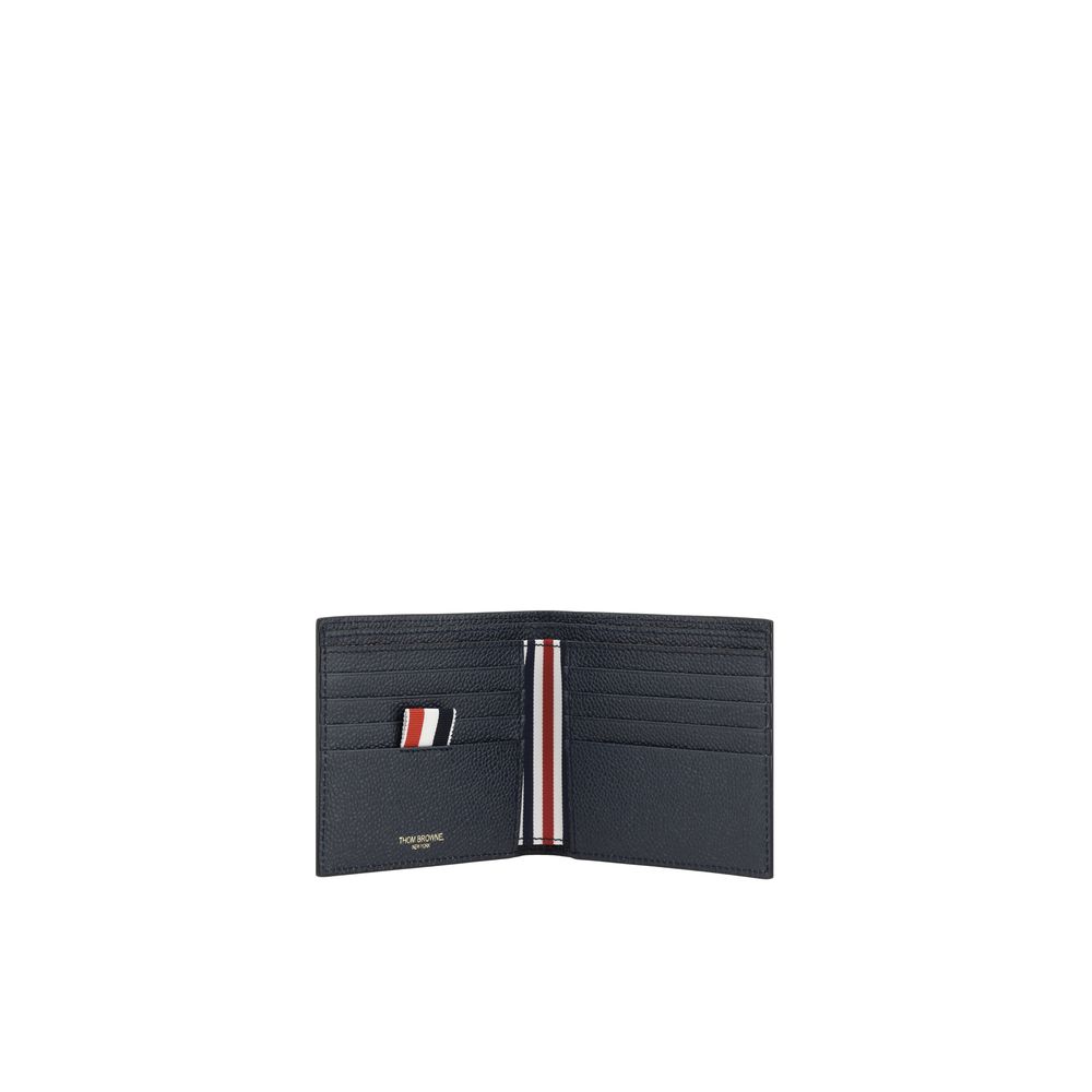 Blue Calf Leather Bos Taurus Wallet Thom Browne