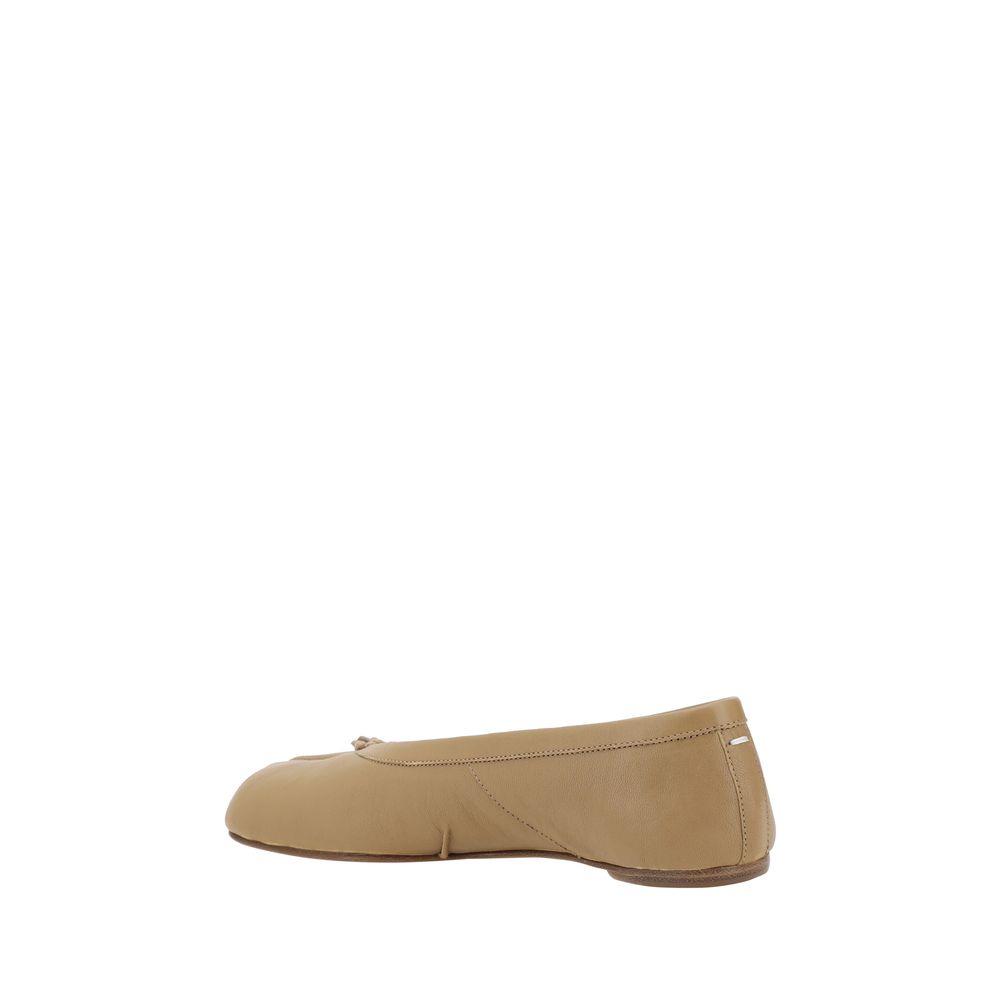 Beige Lamb Ovis Aries Aries Ballet Flats-thumbmail-3
