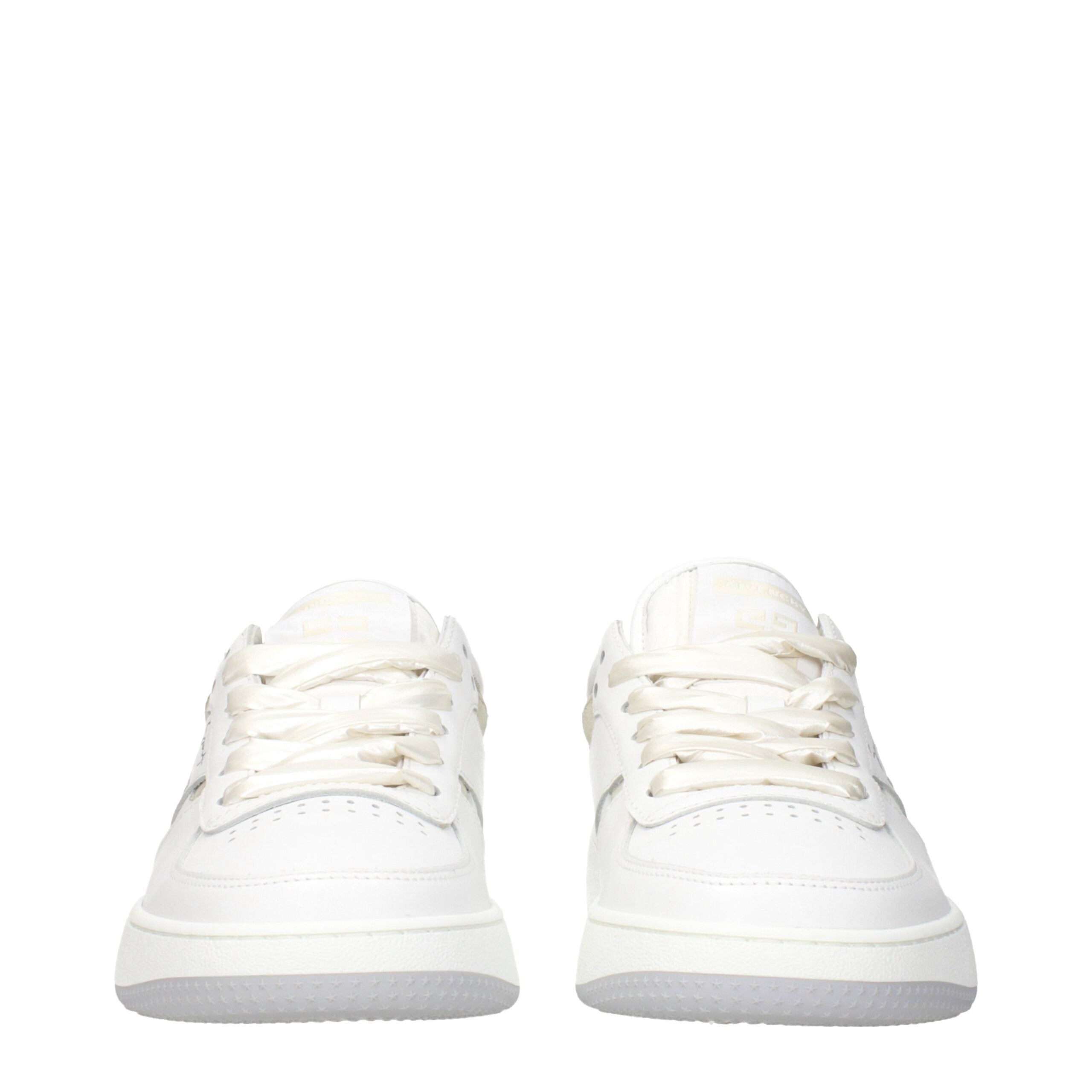 White Leather Low Top Sneakers-thumbmail-3