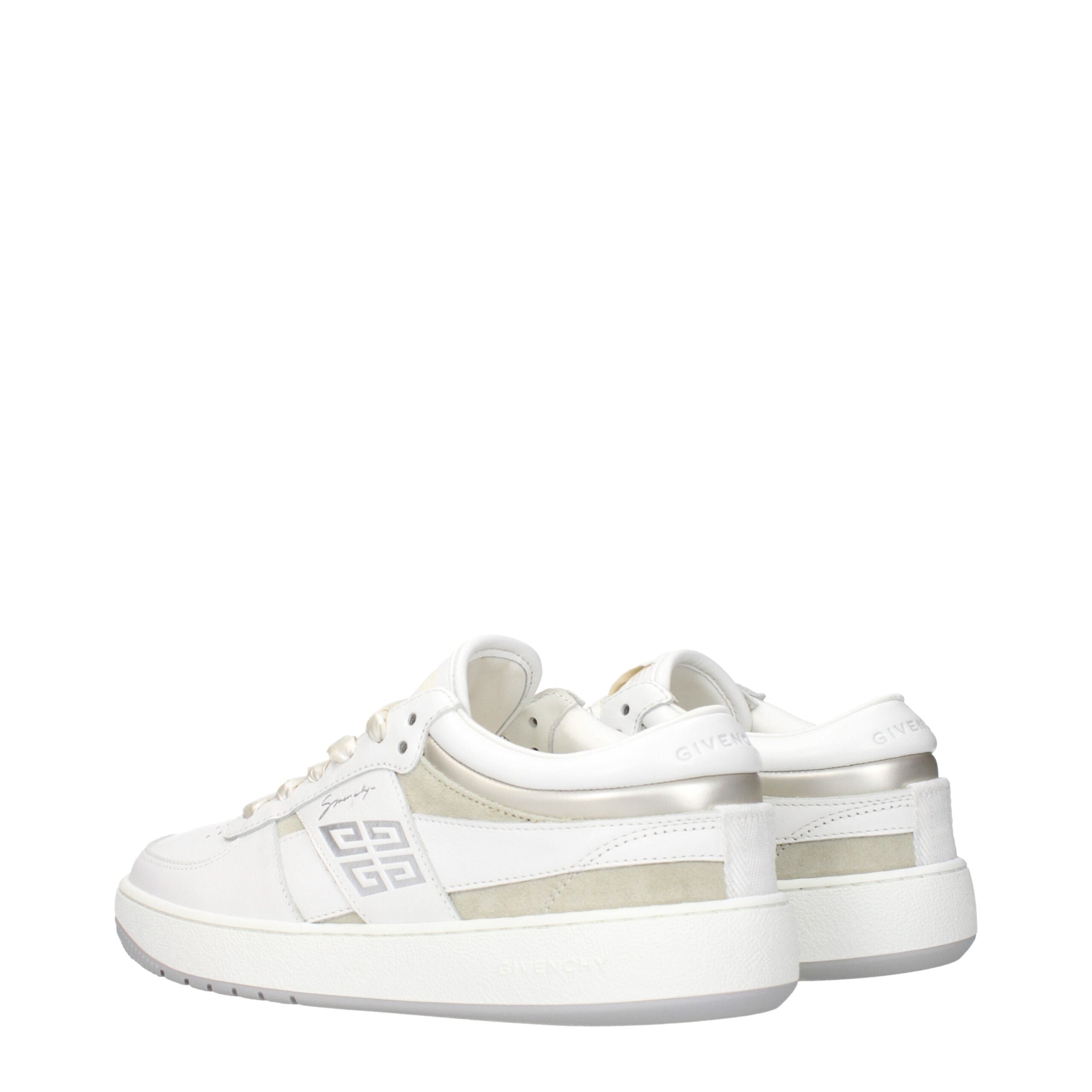 White Leather Low Top Sneakers-thumbmail-4