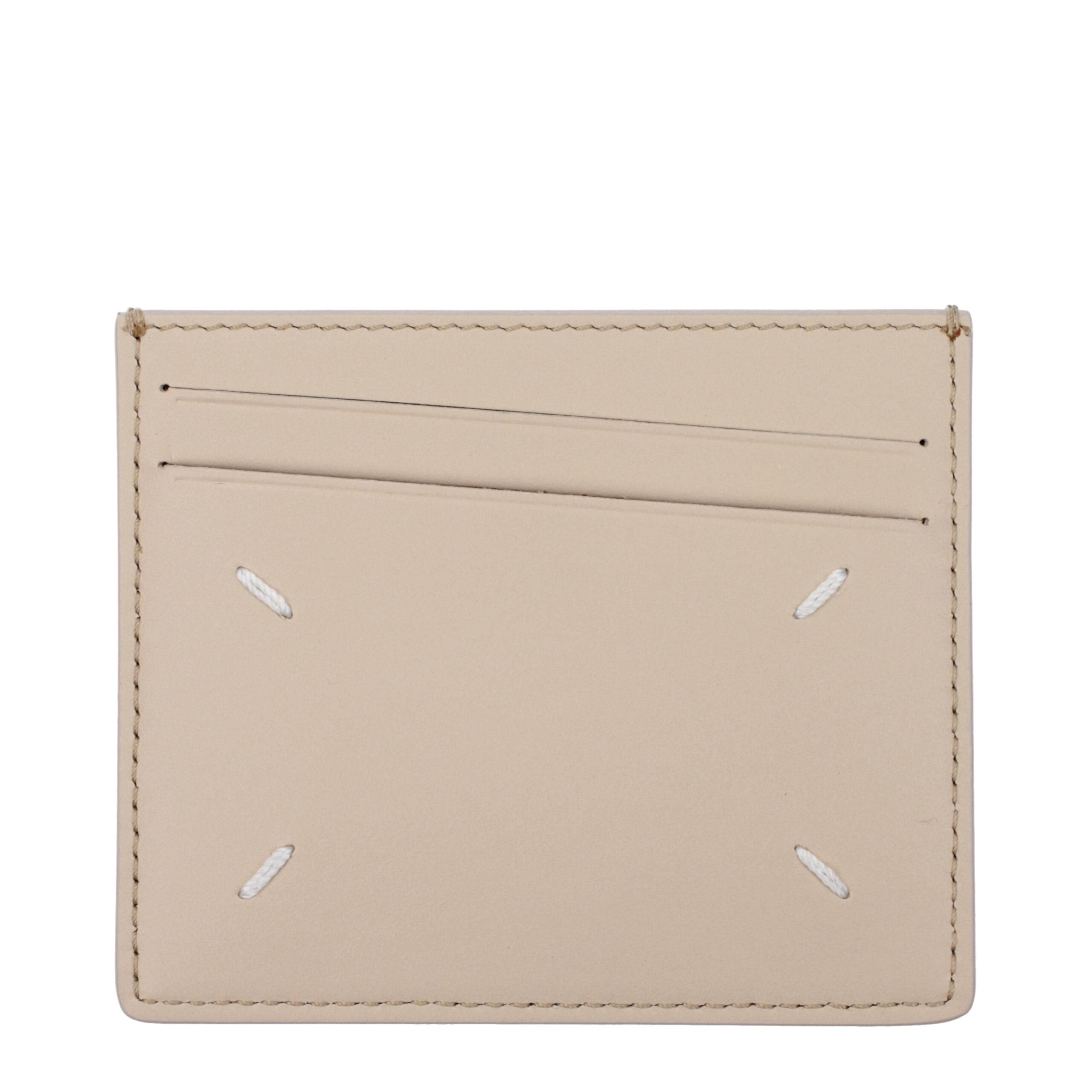 Beige Leather Cardholder
