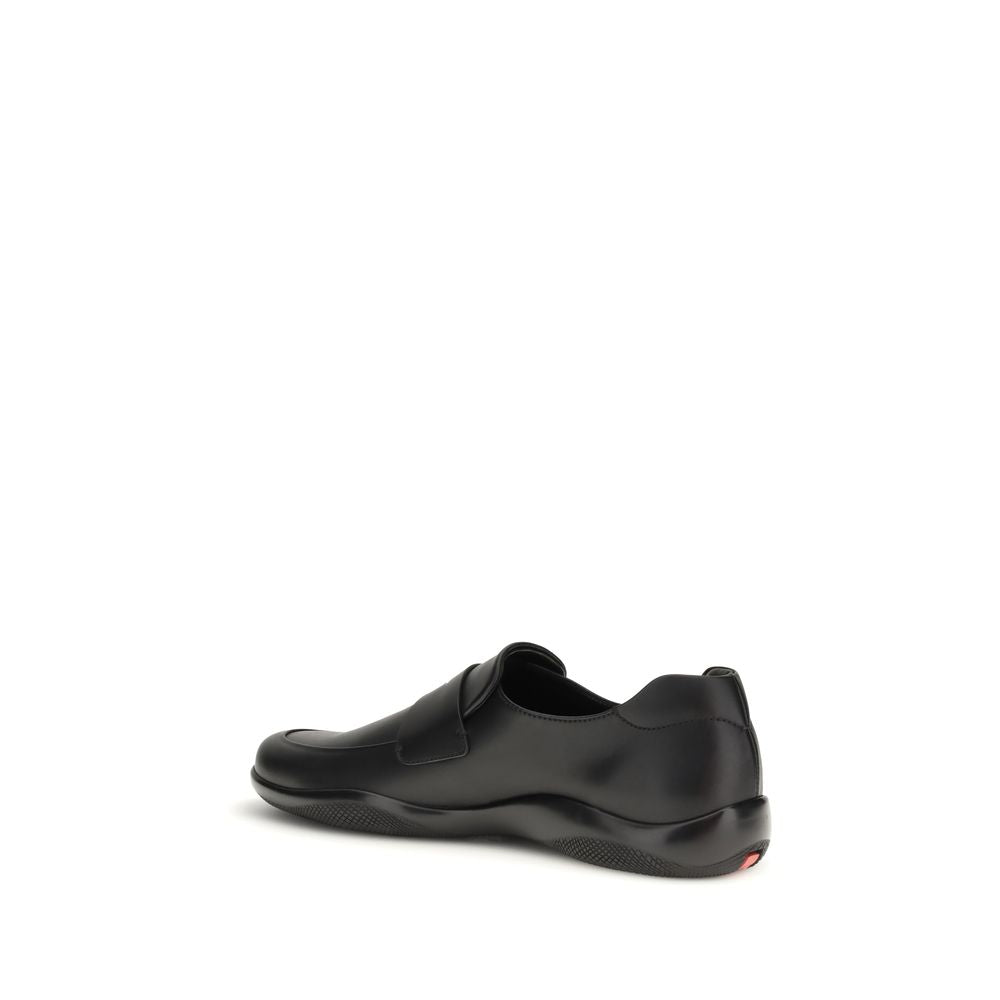 Black Calf Leather Bos Taurus Slip-On Loafers-thumbmail-3