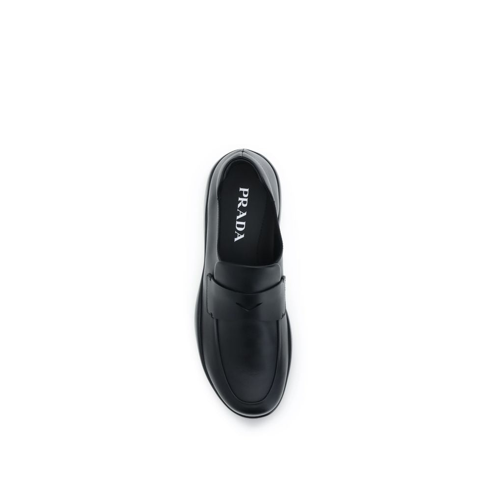 Black Calf Leather Bos Taurus Slip-On Loafers-thumbmail-4