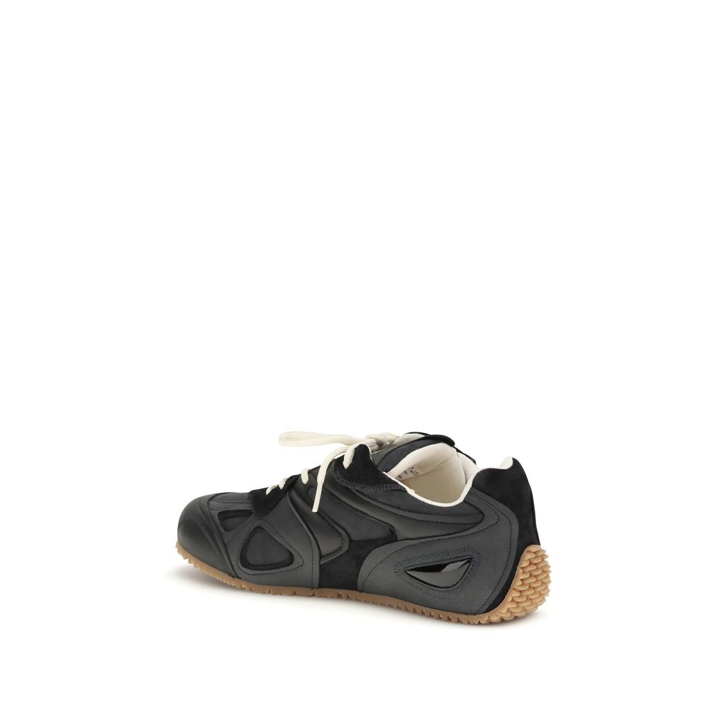 Black Calf Leather Bos Taurus Low Top Sneakers-thumbmail-3