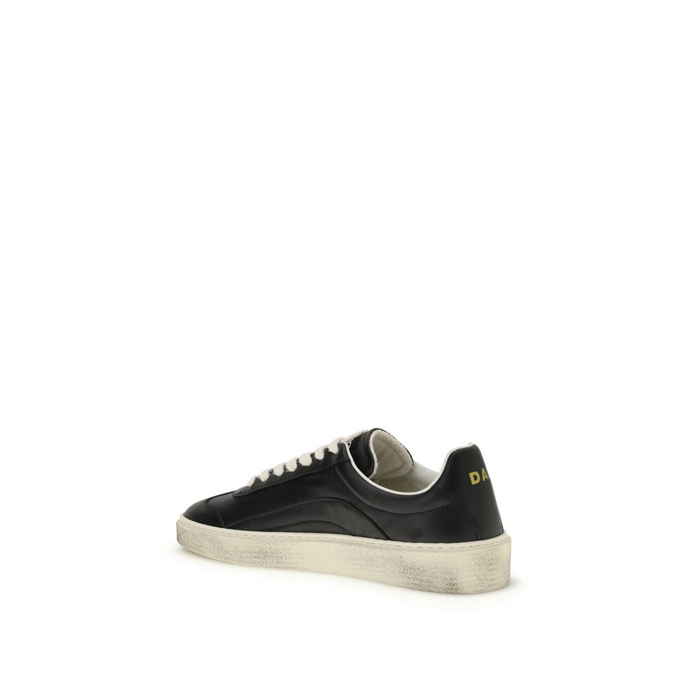 Black Calf Leather Bos Taurus Low Top Sneakers-thumbmail-3