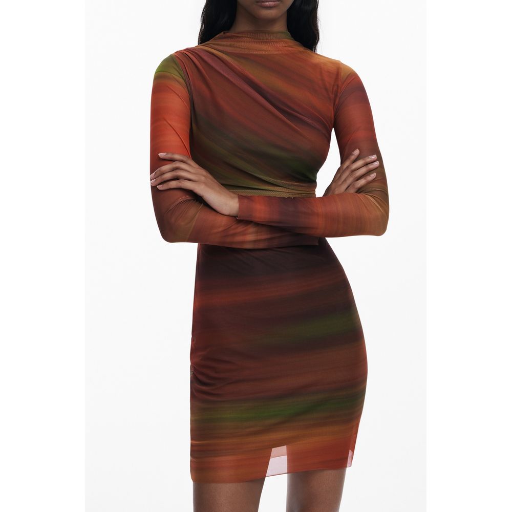 Arancione Polyester Women Dress - TIZZIL