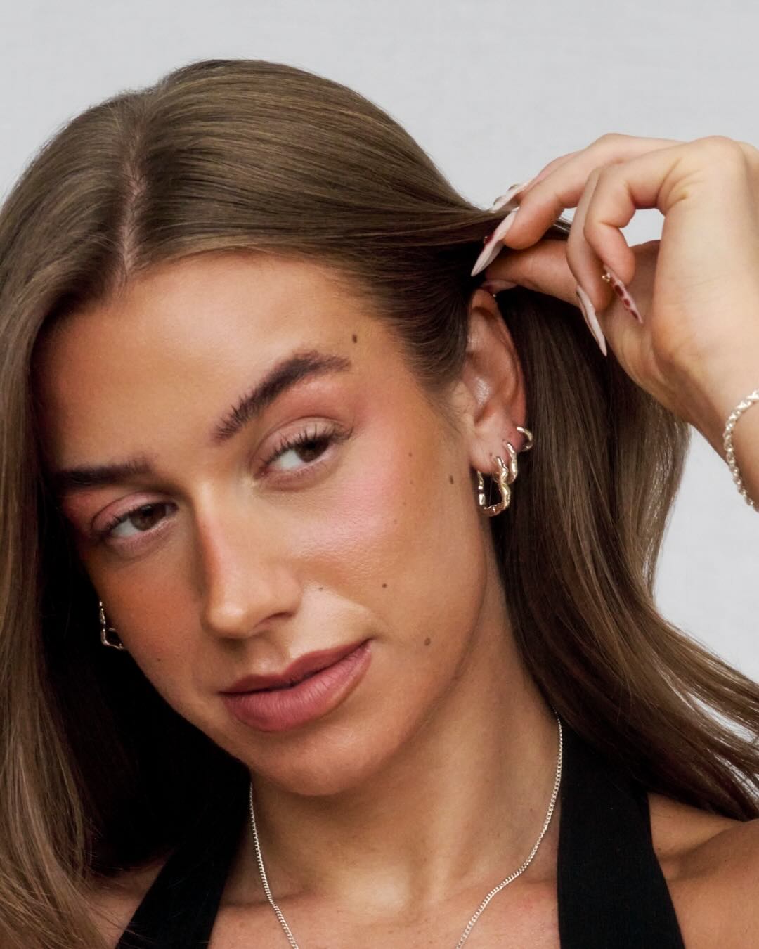 Arus Hoops - Silver - TIZZIL