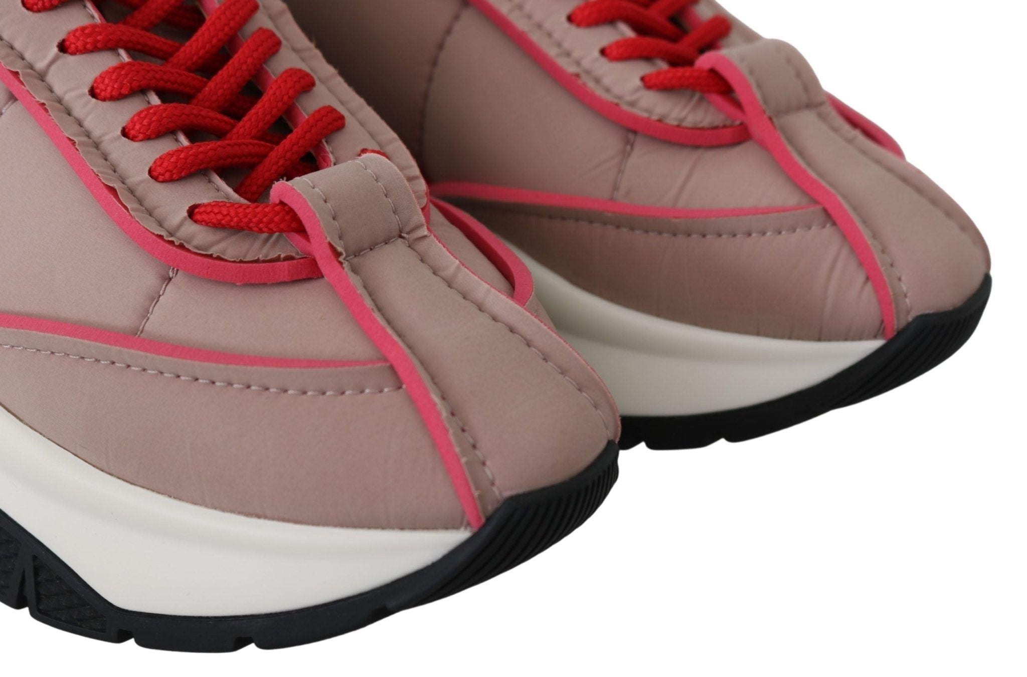 Ballet Pink and Red Raine Sneakers - TIZZIL